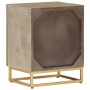 Mesita de noche madera maciza de mango y hierro 40x30x50 cm de , Mesitas de noche - Ref: Foro24-372014, Precio: 153,33 €, Des...