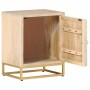 Nachttisch aus massivem Mangoholz und Eisen, 40 x 30 x 50 cm von , Nachttische - Ref: Foro24-372009, Preis: 126,95 €, Rabatt: %