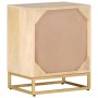 Nachttisch aus massivem Mangoholz und Eisen, 40 x 30 x 50 cm von , Nachttische - Ref: Foro24-372009, Preis: 126,95 €, Rabatt: %