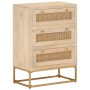 Chest of drawers solid mango wood and iron 55x30x76 cm by , Lockers and storage cabinets - Ref: Foro24-372021, Price: 224,94 ...