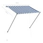 Toldo retráctil con LED azul y blanco 150x150 cm de vidaXL, Toldos - Ref: Foro24-145901, Precio: 45,06 €, Descuento: %