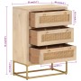 Chest of drawers solid mango wood and iron 55x30x76 cm by , Lockers and storage cabinets - Ref: Foro24-372021, Price: 224,94 ...