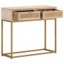 Mesa consola madera maciza de mango y hierro 90x30x76 cm de , Mesas auxiliares - Ref: Foro24-372023, Precio: 176,37 €, Descue...