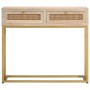 Mesa consola madera maciza de mango y hierro 90x30x76 cm de , Mesas auxiliares - Ref: Foro24-372023, Precio: 176,37 €, Descue...