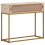 Mesa consola madera maciza de mango y hierro 90x30x76 cm de , Mesas auxiliares - Ref: Foro24-372023, Precio: 176,37 €, Descue...