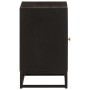 Solid mango wood and black iron bedside table 40x30x50 cm by , Nightstands - Ref: Foro24-371999, Price: 130,08 €, Discount: %