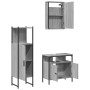 Sonoma gray plywood 3-piece bathroom furniture set by , Bathroom furniture - Ref: Foro24-3214818, Price: 152,50 €, Discount: %