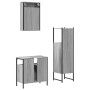 Sonoma gray plywood 3-piece bathroom furniture set by , Bathroom furniture - Ref: Foro24-3214818, Price: 152,50 €, Discount: %