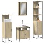 Sonoma oak plywood 4-piece bathroom furniture set by , Bathroom furniture - Ref: Foro24-3214826, Price: 293,23 €, Discount: %