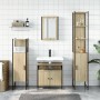 Sonoma oak plywood 4-piece bathroom furniture set by , Bathroom furniture - Ref: Foro24-3214826, Price: 293,23 €, Discount: %