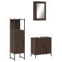 3-piece bathroom furniture set in brown oak plywood by , Bathroom furniture - Ref: Foro24-3214824, Price: 161,76 €, Discount: %