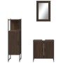 3-piece bathroom furniture set in brown oak plywood by , Bathroom furniture - Ref: Foro24-3214824, Price: 161,76 €, Discount: %