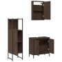 3-piece bathroom furniture set in brown oak plywood by , Bathroom furniture - Ref: Foro24-3214824, Price: 161,76 €, Discount: %