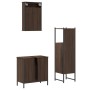 3-piece bathroom furniture set in brown oak plywood by , Bathroom furniture - Ref: Foro24-3214824, Price: 161,76 €, Discount: %