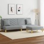 2-Sitzer-Schlafsofa mit Kissen und Hocker aus hellgrauem Stoff von , Sofas - Ref: Foro24-3216255, Preis: 287,33 €, Rabatt: %