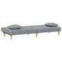 Sofá cama de 2 plazas con almohadas y taburete tela gris claro de , Sofás - Ref: Foro24-3216255, Precio: 287,33 €, Descuento: %