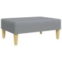 Sofá cama de 2 plazas con almohadas y taburete tela gris claro de , Sofás - Ref: Foro24-3216255, Precio: 287,33 €, Descuento: %