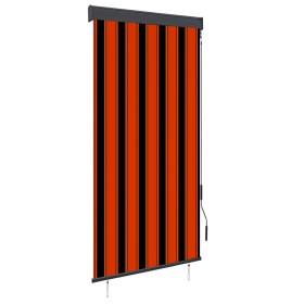 Estor enrollable de exterior naranja y marrón 100x250 cm de vidaXL, Persianas y estores - Ref: Foro24-145960, Precio: 45,99 €...