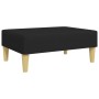 Sofá cama de 2 plazas con almohadas y taburete tela negro de , Sofás - Ref: Foro24-3216257, Precio: 283,76 €, Descuento: %