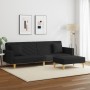 2-seater sofa bed with pillows and black fabric stool by , Sofas - Ref: Foro24-3216260, Price: 314,25 €, Discount: %