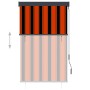 Estor enrollable de exterior naranja y marrón 100x250 cm de vidaXL, Persianas y estores - Ref: Foro24-145960, Precio: 45,99 €...