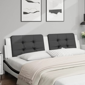 Padded headboard synthetic leather black white 200 cm by , Headboards and footboards - Ref: Foro24-374889, Price: 47,99 €, Di...