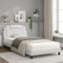 Bed with white synthetic leather mattress 100x200 cm by , Beds and slatted bases - Ref: Foro24-3208776, Price: 309,34 €, Disc...