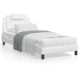 Cama con colchón cuero sintético blanco 80x200 cm de , Camas y somieres - Ref: Foro24-3208755, Precio: 259,24 €, Descuento: %