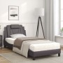 Bed with gray synthetic leather mattress 80x200 cm by , Beds and slatted bases - Ref: Foro24-3208757, Price: 259,24 €, Discou...