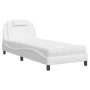 Bed with white synthetic leather mattress 90x190 cm by , Beds and slatted bases - Ref: Foro24-3208762, Price: 267,23 €, Disco...