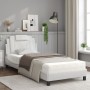 Cama con colchón cuero sintético blanco 90x200 cm de , Camas y somieres - Ref: Foro24-3208769, Precio: 274,51 €, Descuento: %