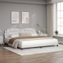 Bed with white synthetic leather mattress 200x200 cm by , Beds and slatted bases - Ref: Foro24-3208818, Price: 474,70 €, Disc...