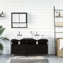 Black plywood 3-piece bathroom furniture set by , Bathroom furniture - Ref: Foro24-3214665, Price: 178,67 €, Discount: %