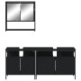 Black plywood 3-piece bathroom furniture set by , Bathroom furniture - Ref: Foro24-3214665, Price: 178,67 €, Discount: %