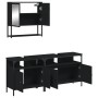 Black plywood 3-piece bathroom furniture set by , Bathroom furniture - Ref: Foro24-3214665, Price: 178,67 €, Discount: %