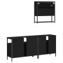 Black plywood 3-piece bathroom furniture set by , Bathroom furniture - Ref: Foro24-3214665, Price: 178,67 €, Discount: %