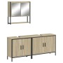 Sonoma oak plywood 3-piece bathroom furniture set by , Bathroom furniture - Ref: Foro24-3214671, Price: 171,30 €, Discount: %