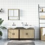 Sonoma oak plywood 3-piece bathroom furniture set by , Bathroom furniture - Ref: Foro24-3214671, Price: 171,30 €, Discount: %