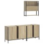 Sonoma oak plywood 3-piece bathroom furniture set by , Bathroom furniture - Ref: Foro24-3214671, Price: 171,30 €, Discount: %