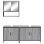 Sonoma gray plywood 3-piece bathroom furniture set by , Bathroom furniture - Ref: Foro24-3214673, Price: 168,73 €, Discount: %