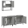 Sonoma gray plywood 3-piece bathroom furniture set by , Bathroom furniture - Ref: Foro24-3214673, Price: 168,73 €, Discount: %