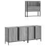 Sonoma gray plywood 3-piece bathroom furniture set by , Bathroom furniture - Ref: Foro24-3214673, Price: 168,73 €, Discount: %