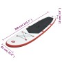 Red and white inflatable SUP paddle surf board set