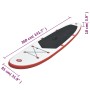 Red and white inflatable SUP paddle surf board set by vidaXL, Paddleboards - Ref: Foro24-92201, Price: 186,69 €, Discount: %