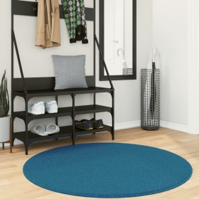 Turquoise OVIEDO short pile rug Ø 120 cm by , Rugs - Ref: Foro24-375611, Price: 47,99 €, Discount: %