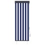 Blue and white outdoor roller blind 60x250 cm by vidaXL, Blinds and blinds - Ref: Foro24-145943, Price: 37,46 €, Discount: %