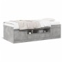 Concrete gray engineered wood lounger with drawers 90x200 cm by , Beds and slatted bases - Ref: Foro24-3280247, Price: 220,04...