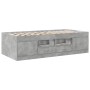 Concrete gray engineered wood lounger with drawers 90x200 cm by , Beds and slatted bases - Ref: Foro24-3280247, Price: 220,04...