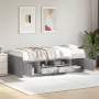 Concrete gray engineered wood lounger with drawers 90x200 cm by , Beds and slatted bases - Ref: Foro24-3280247, Price: 220,04...