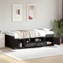 Lounger with black engineered wood drawers 90x200 cm by , Beds and slatted bases - Ref: Foro24-3280245, Price: 208,99 €, Disc...